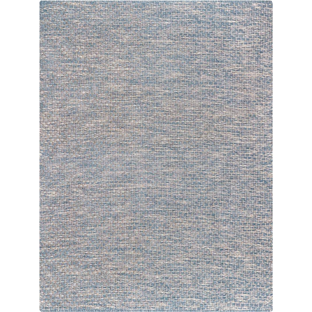 Tapete Tear Colmeia Cru e Azul Claro