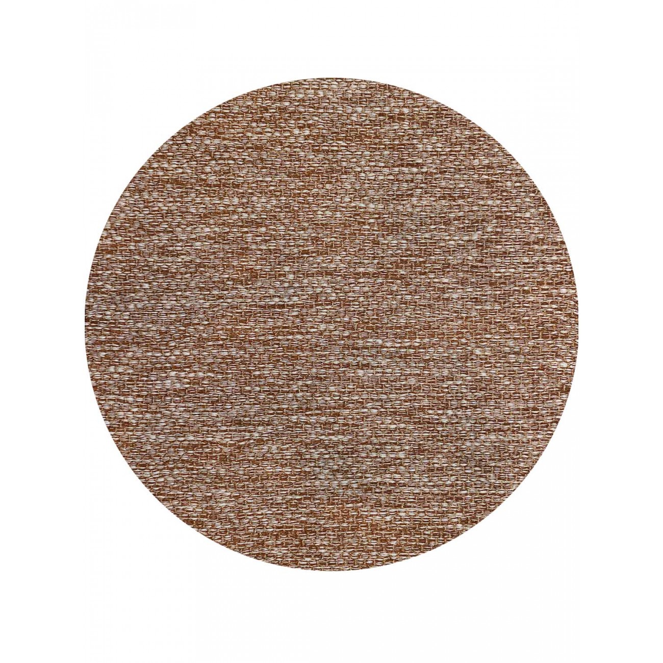 Tapete Tear Colmeia Marrom e Cru Redondo - Personalizável