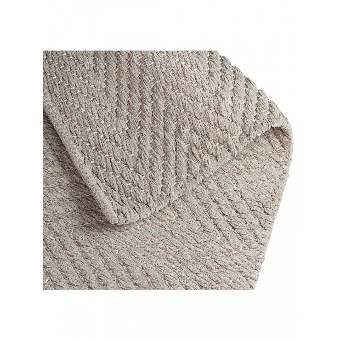 Tapete Tear Escama de Peixe Cinza Redondo - Personalizável