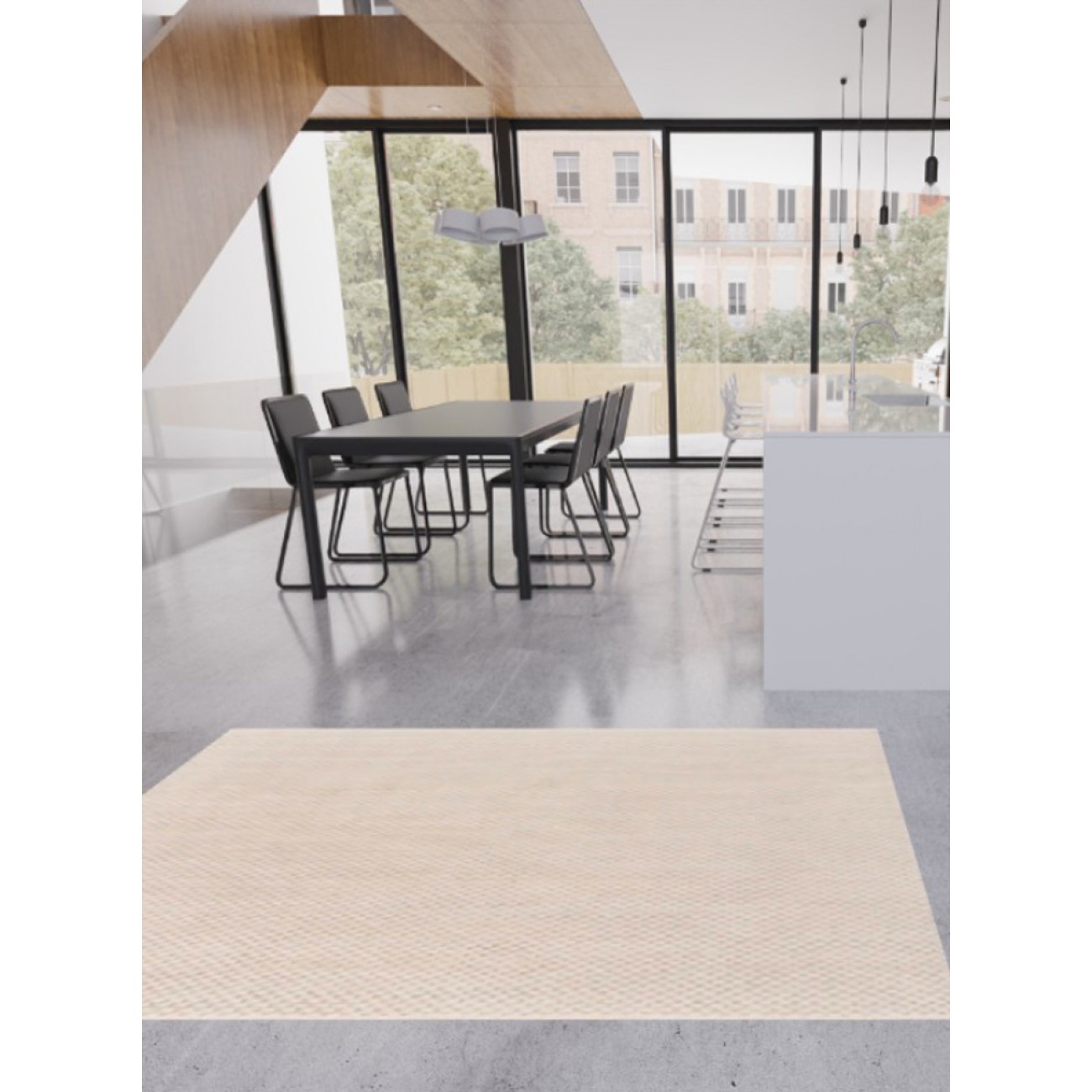 Tapete Tear Colmeia Cru - Personalizável