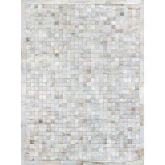 Tapete Couro Branco com Borda (5x5)