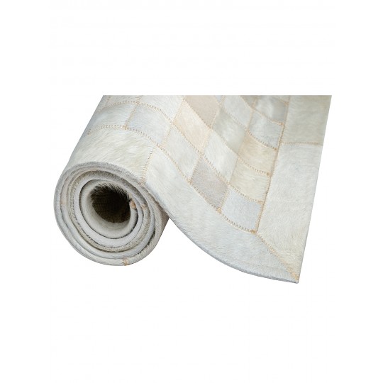 Tapete Couro Branco com Borda (5x5) - Personalizável