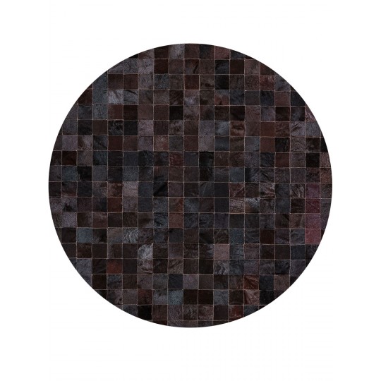 Tapete Couro Café (10x10) Redondo - Personalizável