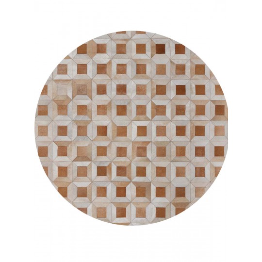 Tapete Couro Maranon Redondo - Personalizável