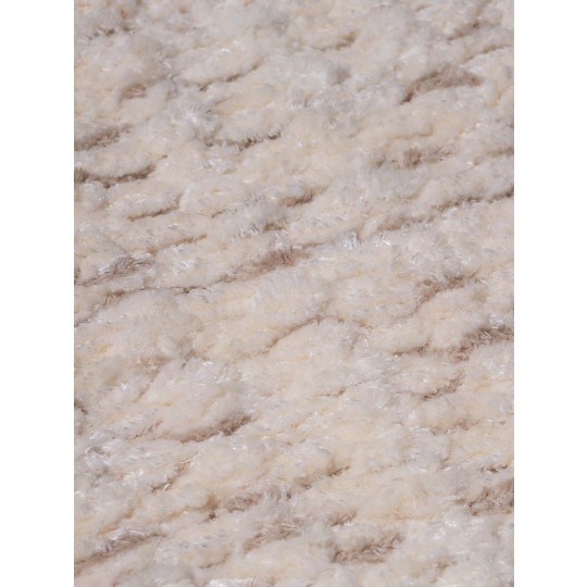 Tapete Tear TD326 Cru Com Cinza Redondo - Personalizável