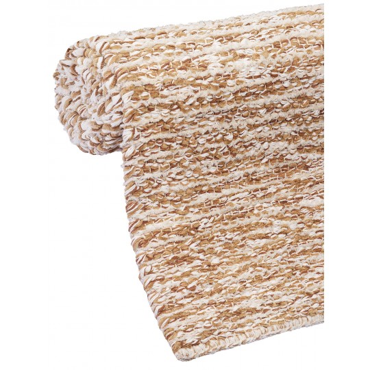 Tapete Tear TD315 Cru e Marrom Redondo - Personalizável