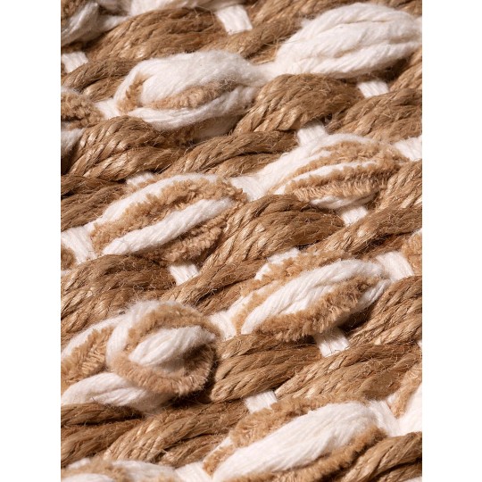 Tapete Tear TD328 Marrom e Branco Redondo - Personalizável