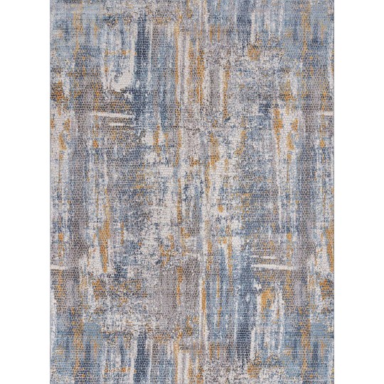 Tapete Milo Antique 3 Azul e Dourado