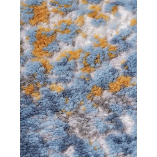 Tapete Milo Antique 3 Azul e Dourado - 300x400