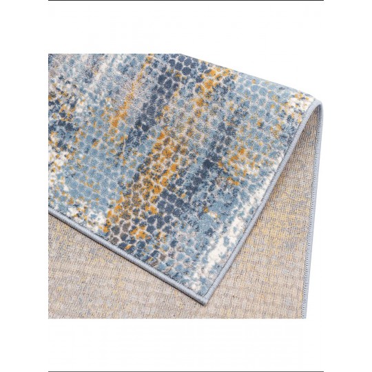 Tapete Milo Antique 3 Azul e Dourado - 300x400