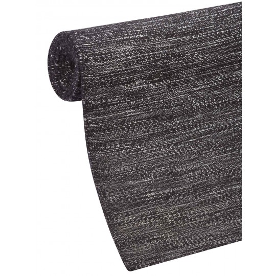 Tapete Kilim Viscose Preto - 350x500