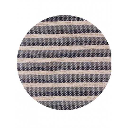 Tapete Tear Plus Listras Marinho Redondo - Personalizável