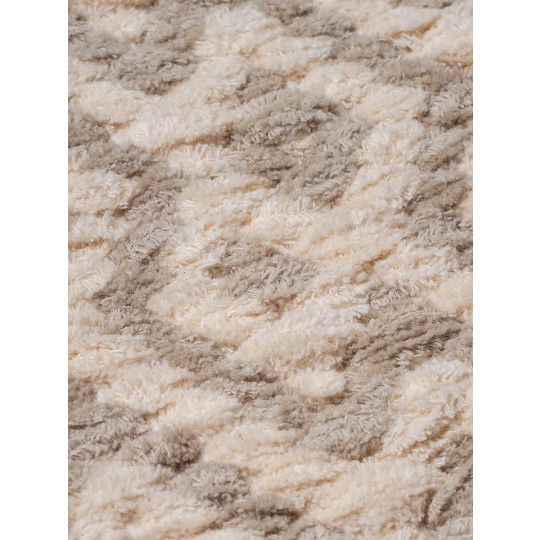 Tapete Tear Irapuã Cinza e Cru Redondo - Personalizável