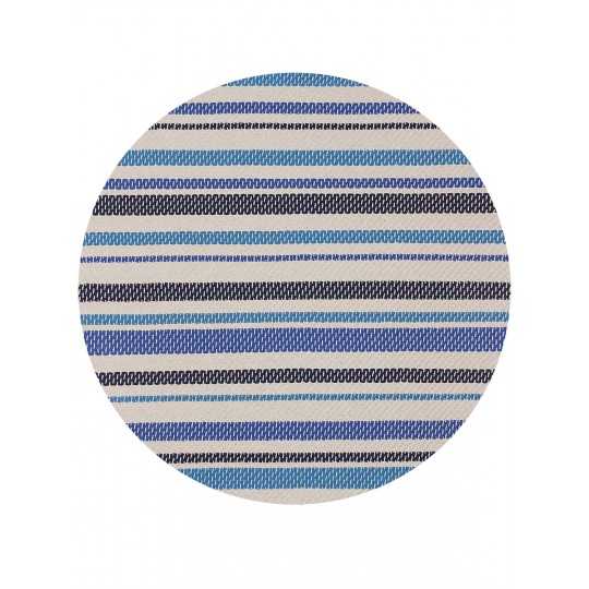 Tapete Tear Plus Listras Royal Redondo - Personalizável