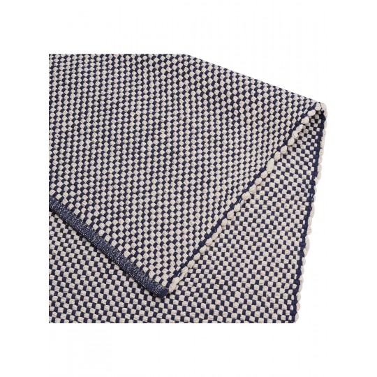 Tapete Tear Cubes Xadrez Marinho Redondo - Personalizável