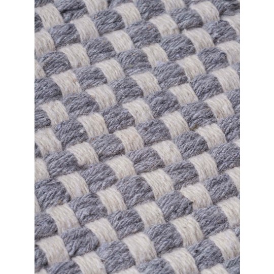 Tapete Tear Cubes Xadrez Cinza Redondo - Personalizável