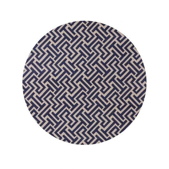 Tapete Sacramento Chains Azul Redondo - Personalizável