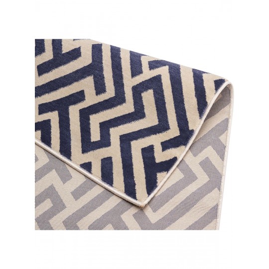 Tapete Sacramento Chains Azul Redondo - Personalizável