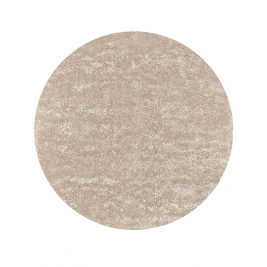 Tapete Shaggy Firenzi Bege Redondo - Personalizável