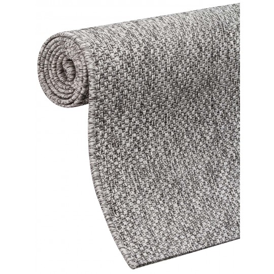 Tapete Sisal Capri 8616A Prata Redondo - Personalizável