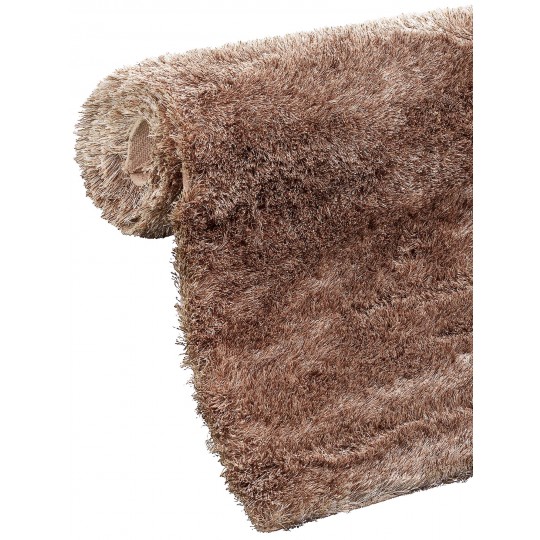 Tapete Shaggy Firenzi Mix Marrom Redondo - Personalizável