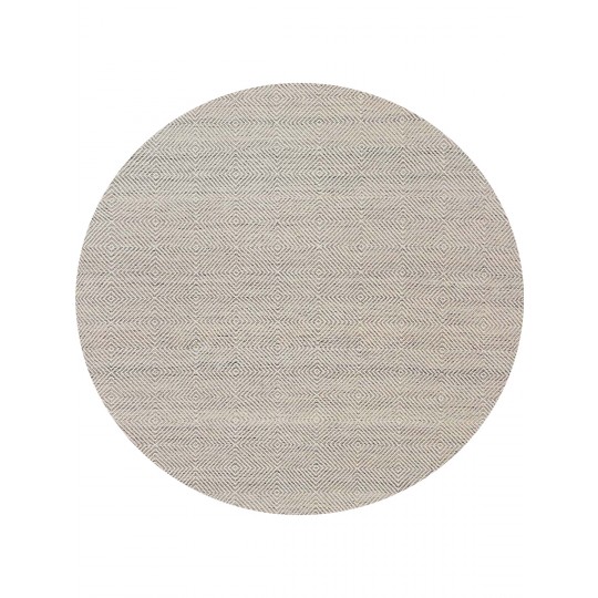 Tapete Kilim Diamond Prata Redondo - Personalizável