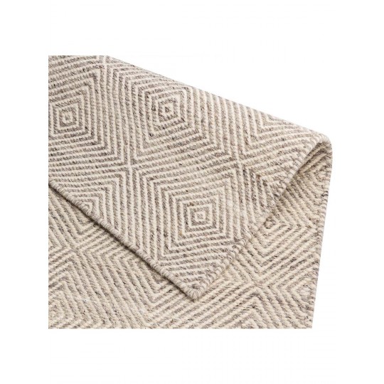 Tapete Kilim Diamond Cinza Escuro - 119x455