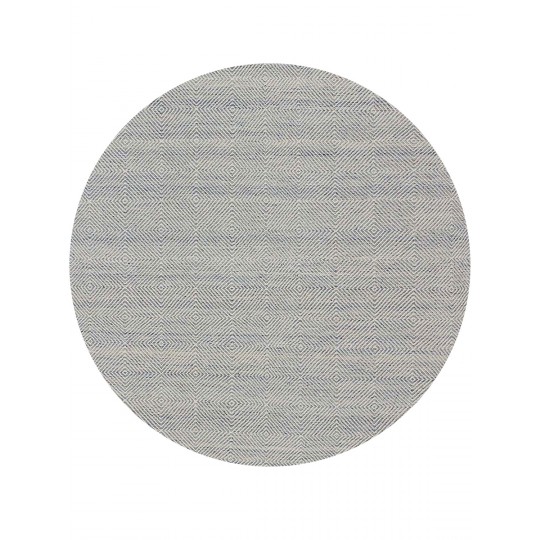 Tapete Kilim Diamond Azul Redondo - Personalizável