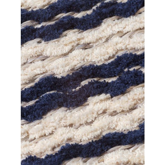 Tapete Tear Manual Td 460 Azul e Cru  Redondo - Personalizável