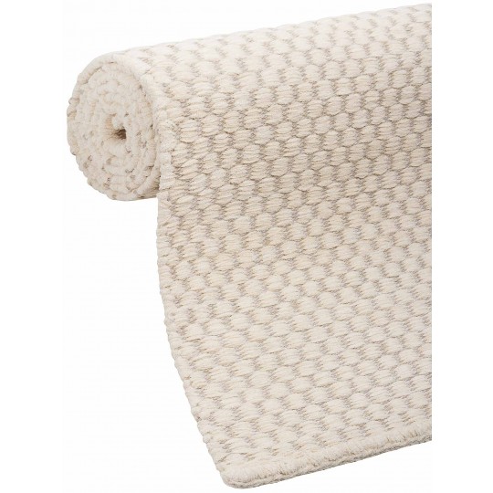 Tapete Tear Colmeia Cru Redondo - Personalizável