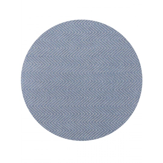 Tapete Tear Escama de Peixe Azul Redondo - Personalizável