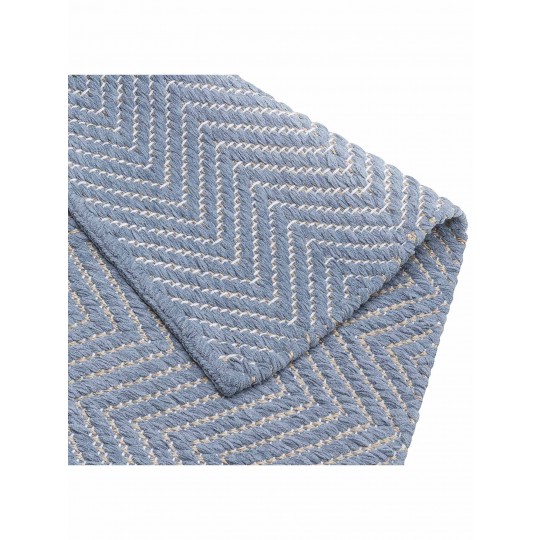 Tapete Tear Escama de Peixe Azul Redondo - Personalizável