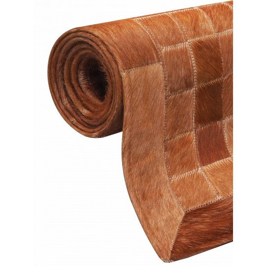 Tapete Couro Caramelo com Borda (5x5) - Personalizável