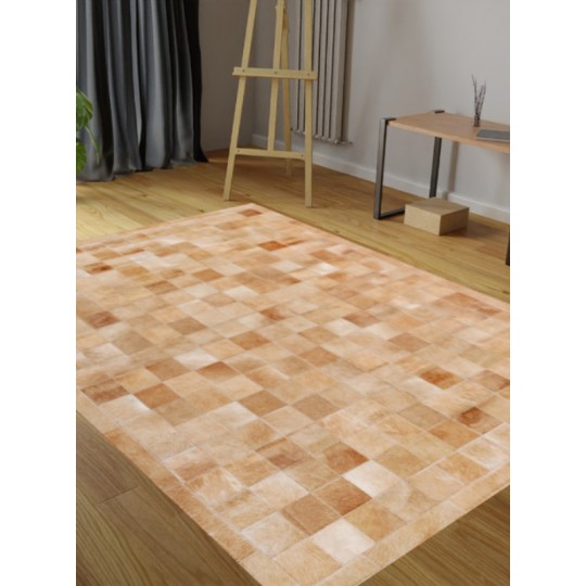 Tapete Couro Bege com Borda (10x10) - Personalizável