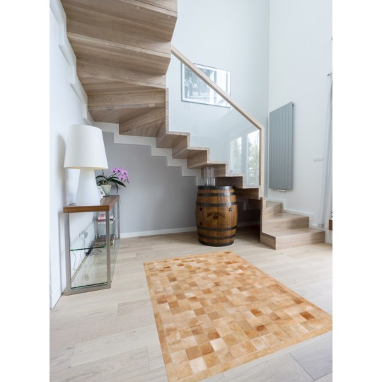 Tapete Couro Bege com Borda (10x10) - Personalizável