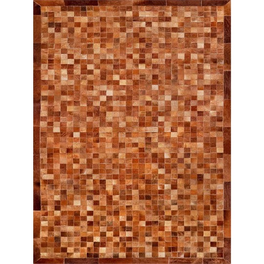 Tapete Couro Marrom com Borda (5x5)