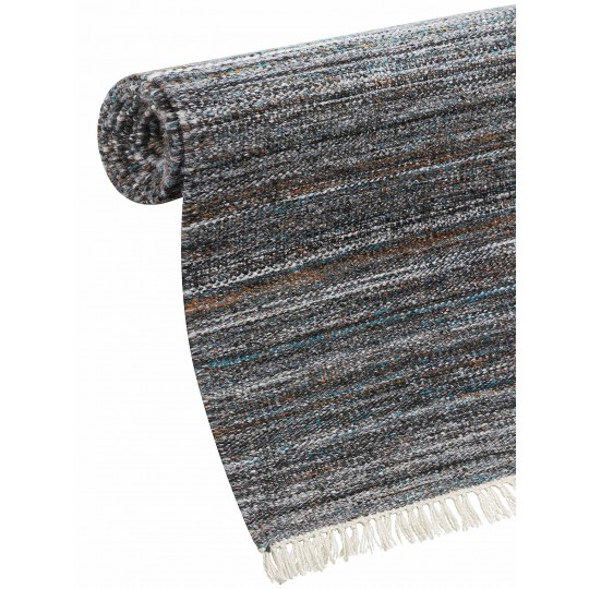 Tapete Kilim Cosmos Grafite Mix Redondo - Personalizável