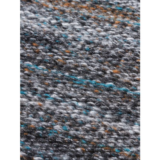 Tapete Kilim Cosmos Grafite Mix Redondo - Personalizável