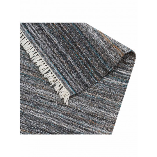 Tapete Kilim Cosmos Grafite Mix Redondo - Personalizável