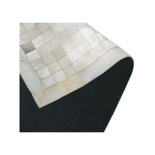Tapete Couro Branco com Borda (5x5) - Personalizável