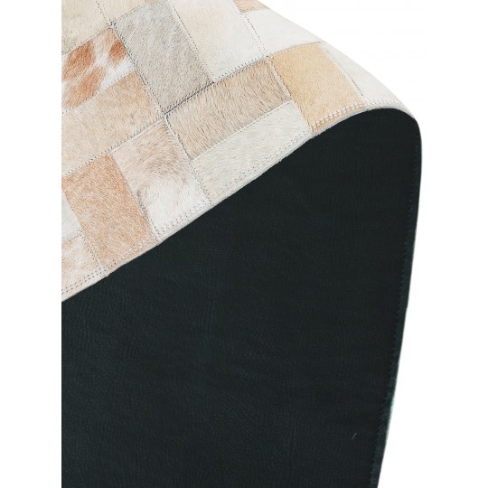 Tapete Couro Branco e Bege Malhado (5x10)