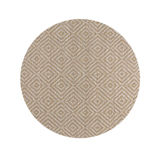 Tapete Sisal Diamante Redondo - Personalizável