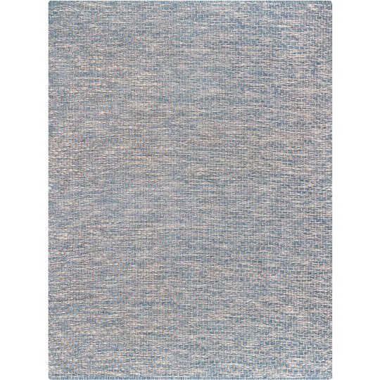 Tapete Tear Colmeia Cru e Azul Claro