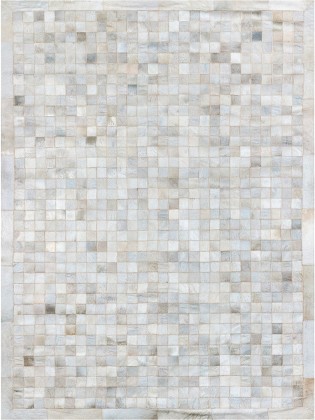 Tapete Couro Branco com Borda (5x5)