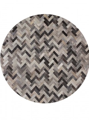 Tapete Couro Chevron Roya Redondo - Personalizável