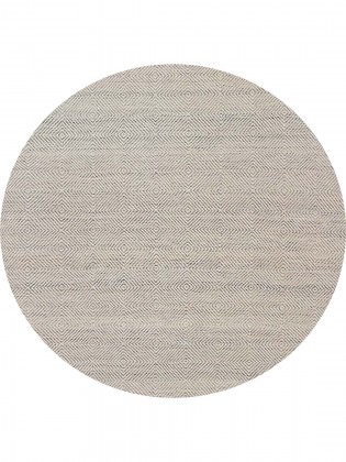 Tapete Kilim Diamond Prata Redondo - Personalizável