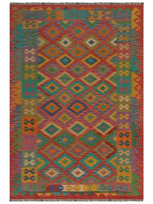 Tapete Kilim Paquistanês Multicores