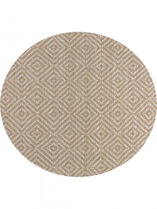 Tapete Sisal Diamante HD Redondo - Personalizável