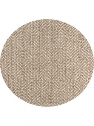 Tapete Sisal Diamante HD Redondo - Personalizável