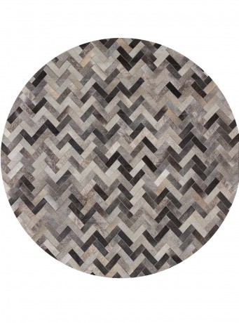 Tapete Couro Chevron Roya Redondo - Personalizável